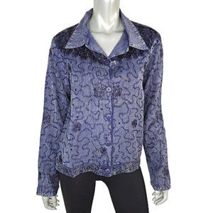 Newport News Womens Jeanology Collection Top Sz 12